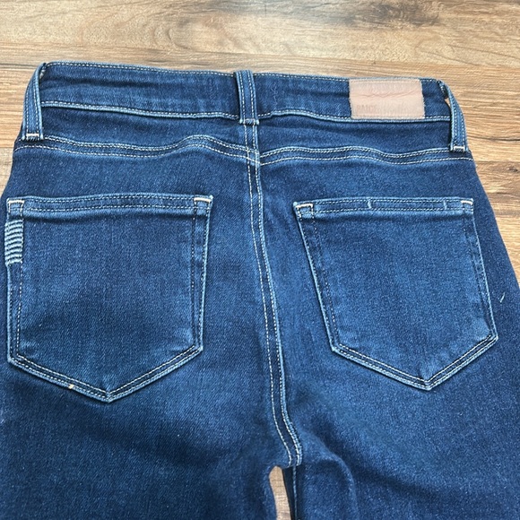 PAIGE GENEVIEVE WOMEN FLARE WIDE LEG JEANS BLUE SZ 24 - Picture 3 of 11